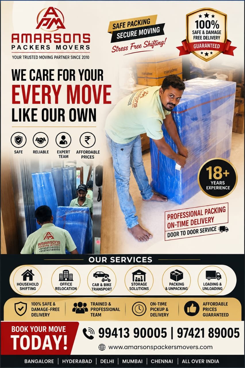 Moving to a New Home? A Practical Guide to a Stress-Free Move | Amarsons Packers Movers